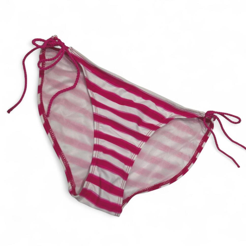 Bluenotes Pink and white striped bikini bottoms

Size large